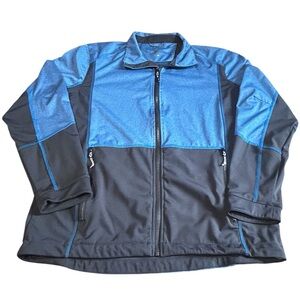 Elevate Athletic Jacket Blue Black Full Zip Lightweight Large XL Fit